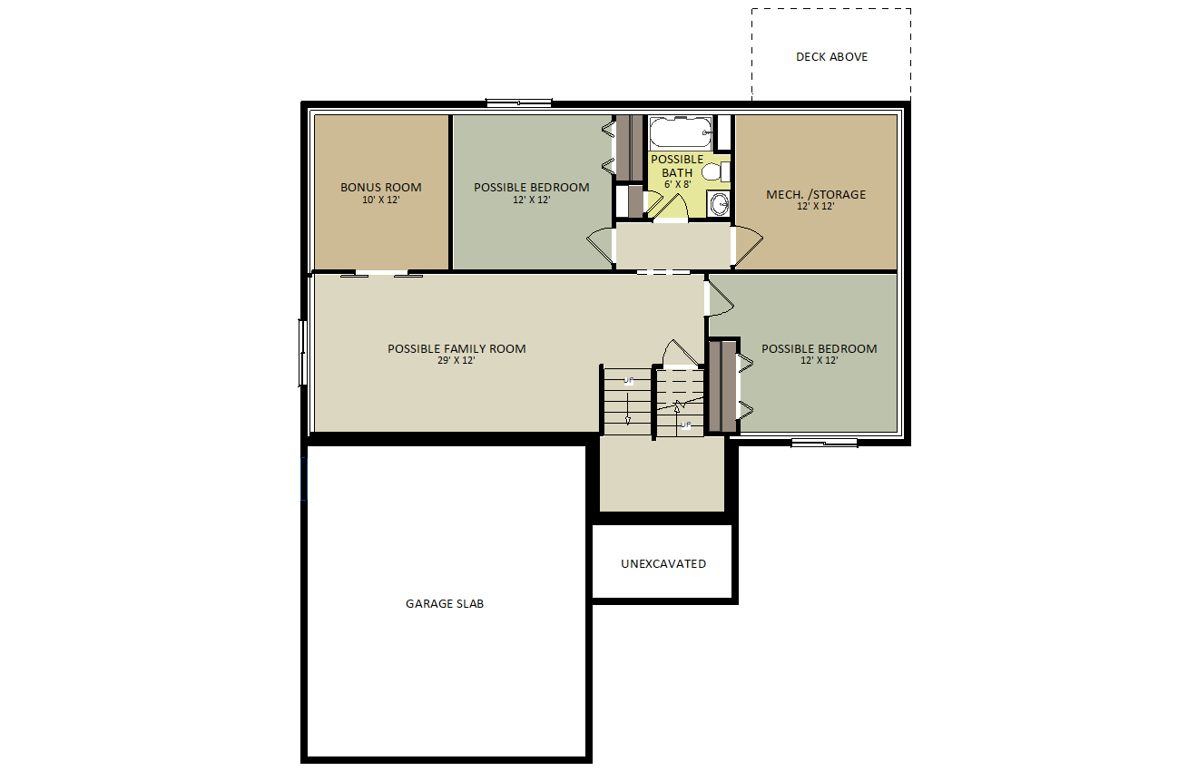 Cedar GroveLower Level Floor Plan